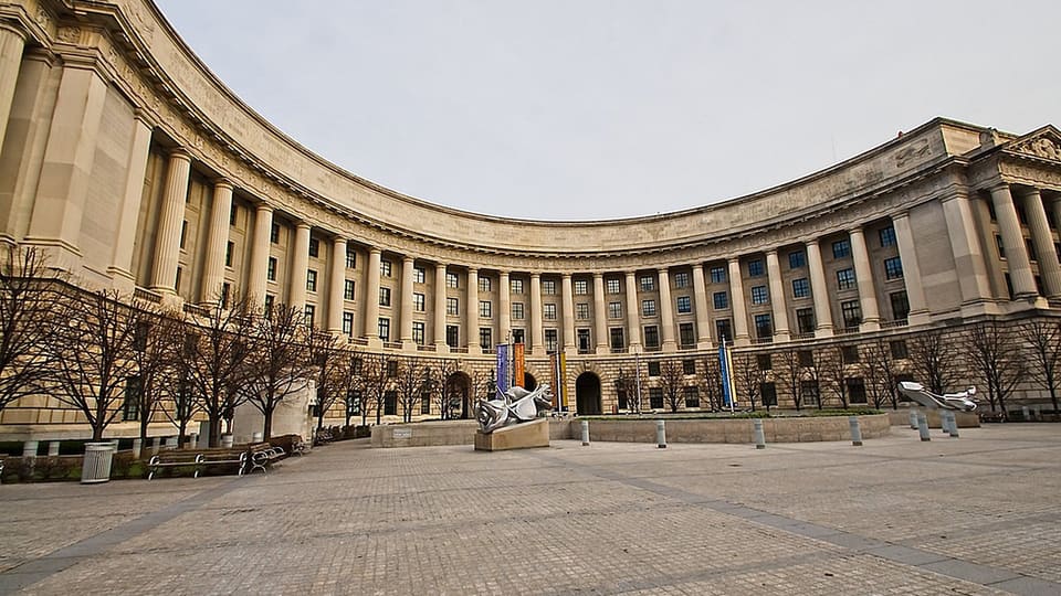 EPA Federal Triangle headquarters, Washington, D.C. — one of the federal buildings protected under Chris Eder’s early blast-mitigation work