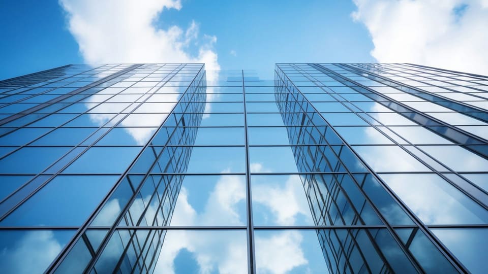 Glass facade with bird deterrent pattern